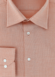 Chemise classique orange à motifs petits traits | Cotton Park