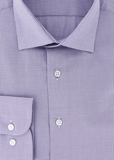 Chemise cintrée violette à motifs pied de poule | Cotton Park