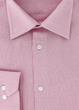 Chemise classique rose à motifs petits traits | Cotton Park