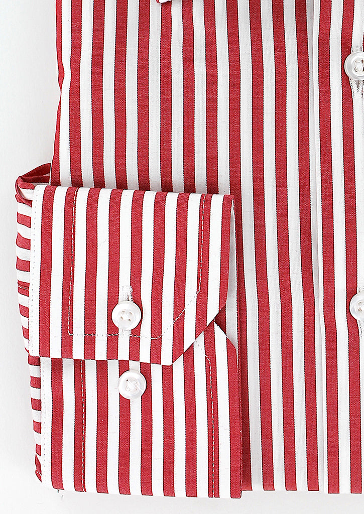 Chemise Business Rayures Rouges Chemise classique à rayures bâtons rouges | Cotton Park