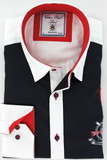 Chemise élégante pour homme brodée sport patch carreaux | Cotton Park