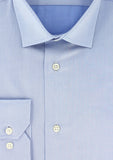 Chemise pour homme cintrée en twill bleu ciel | Cotton Park