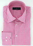 Chemise élégante pour homme vichy rose et blanc | Cotton Park