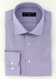 Chemise chic pour homme en cintrée violette à motifs pied de poule | Cotton Park