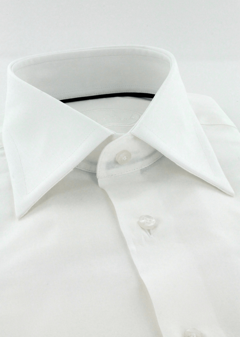 Col classique en popeline armurée de couleur blanche | Cotton Park