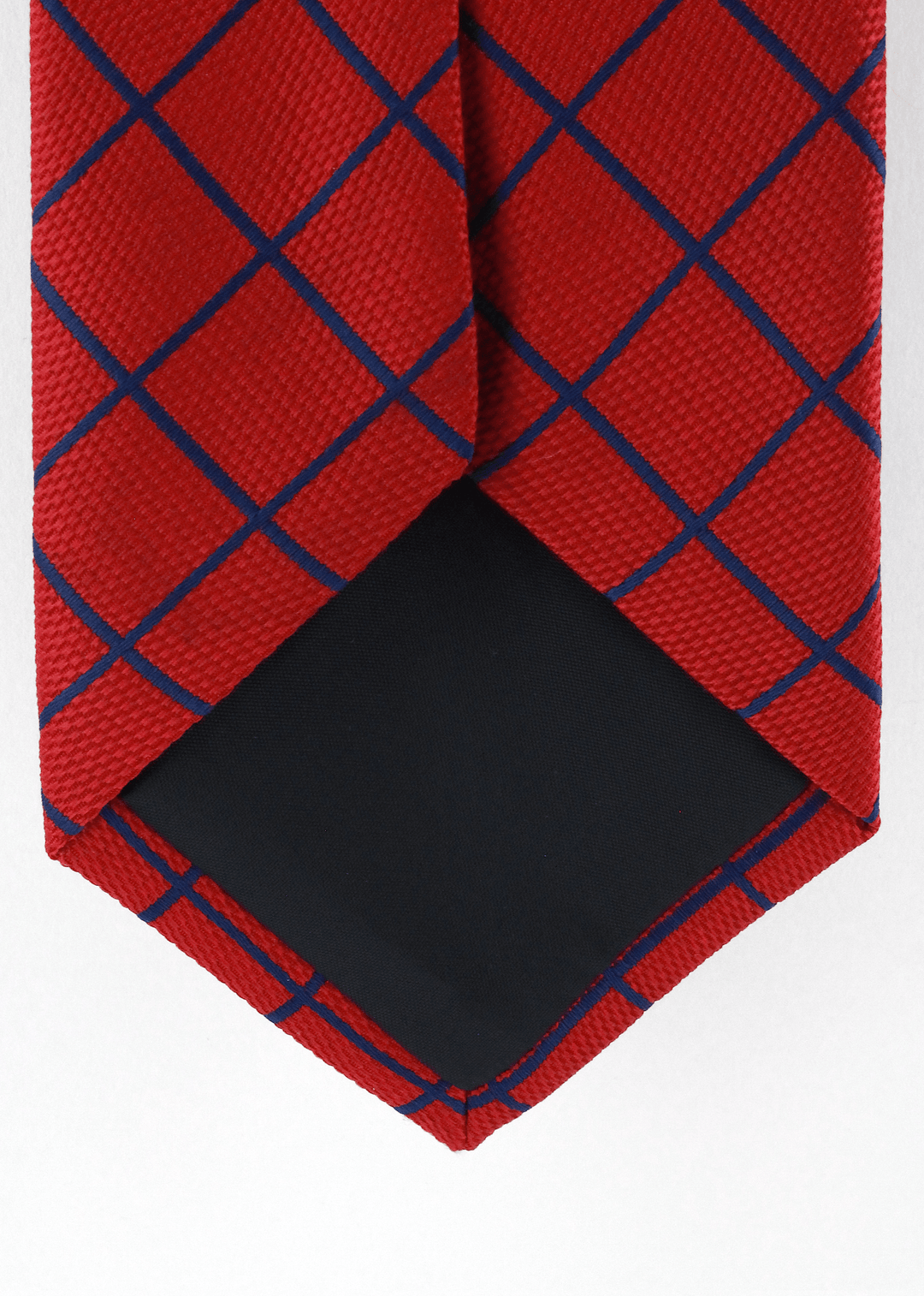Cravate rouge à motifs bleu marine | Cotton Park