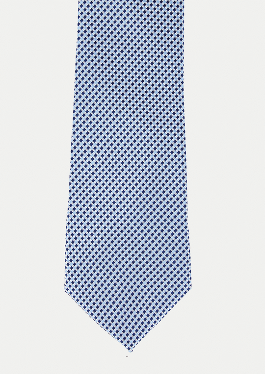 Cravate bleu ciel à motifs bleus | Cotton Park