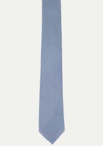 Cravate bleu ciel à motifs bleu marine | Cotton Park
