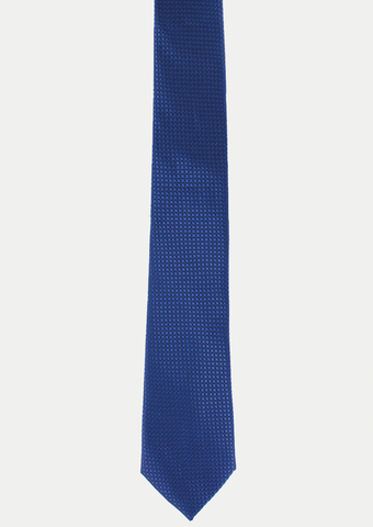 Cravate bleue irisée à motifs | Cotton Park