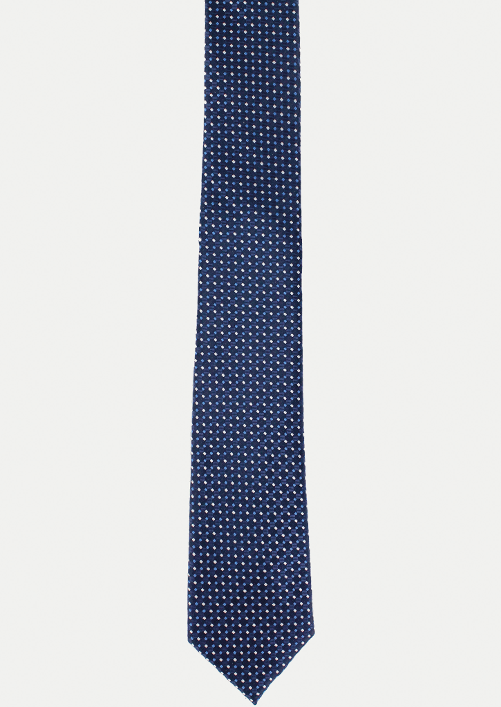 Cravate bleu marine à motifs | Cotton Park