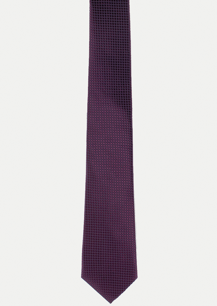 Cravate bordeaux irisée à motifs | Cotton Park