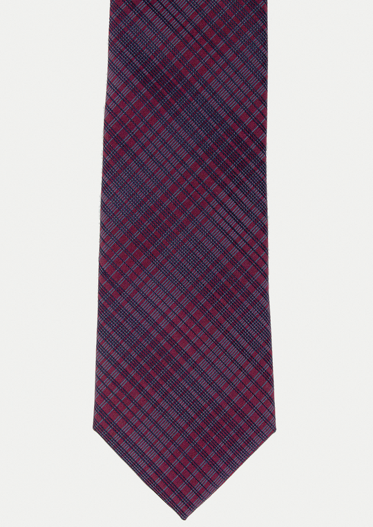 Cravate pour homme bordeaux à motifs rayés | Cotton Park