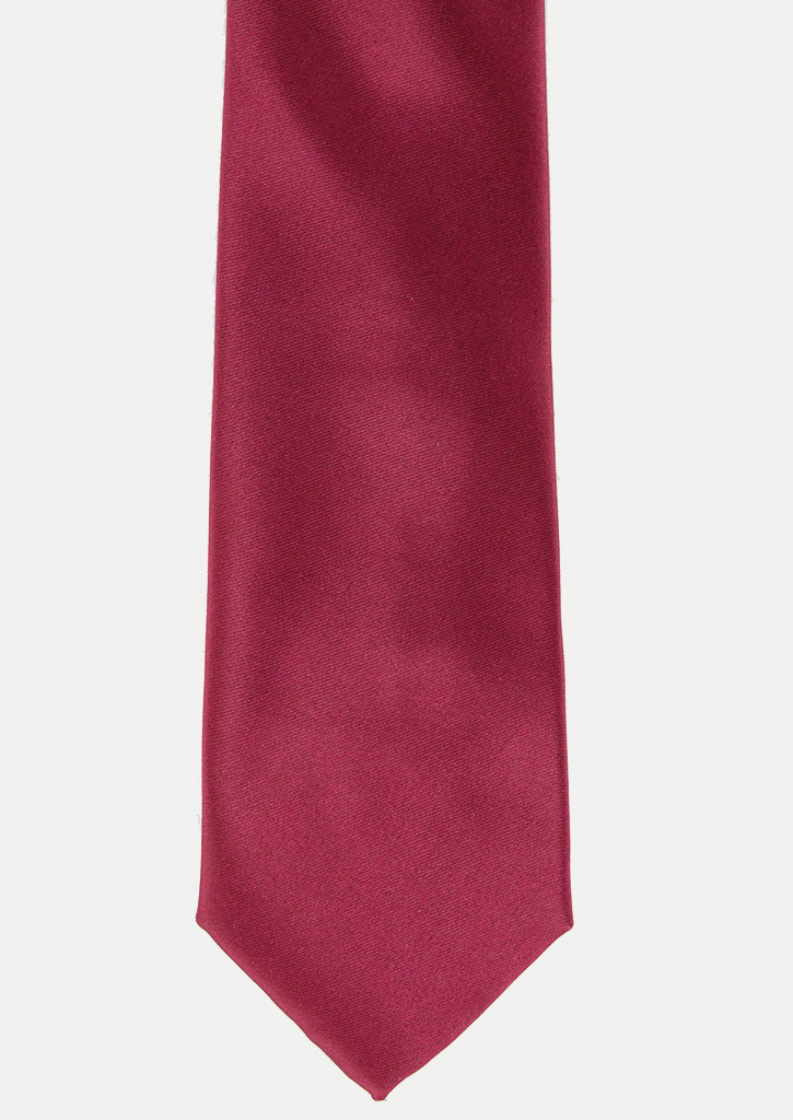 Cravate élégante pour homme unie rouge à effet satin | Cotton Park