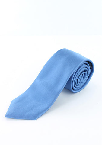 Cravate en soie lisse bleu ciel | Cotton Park
