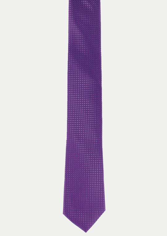 Cravate violette irisée à motifs | Cotton Park