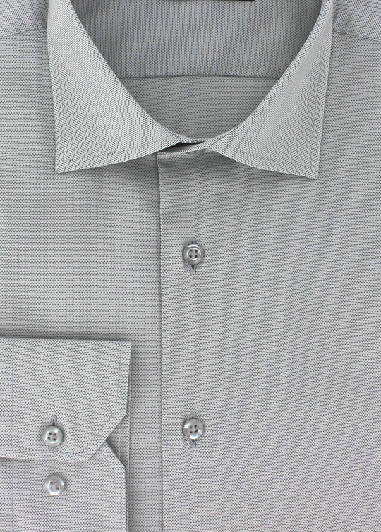 Gray cotton piqué shirt
