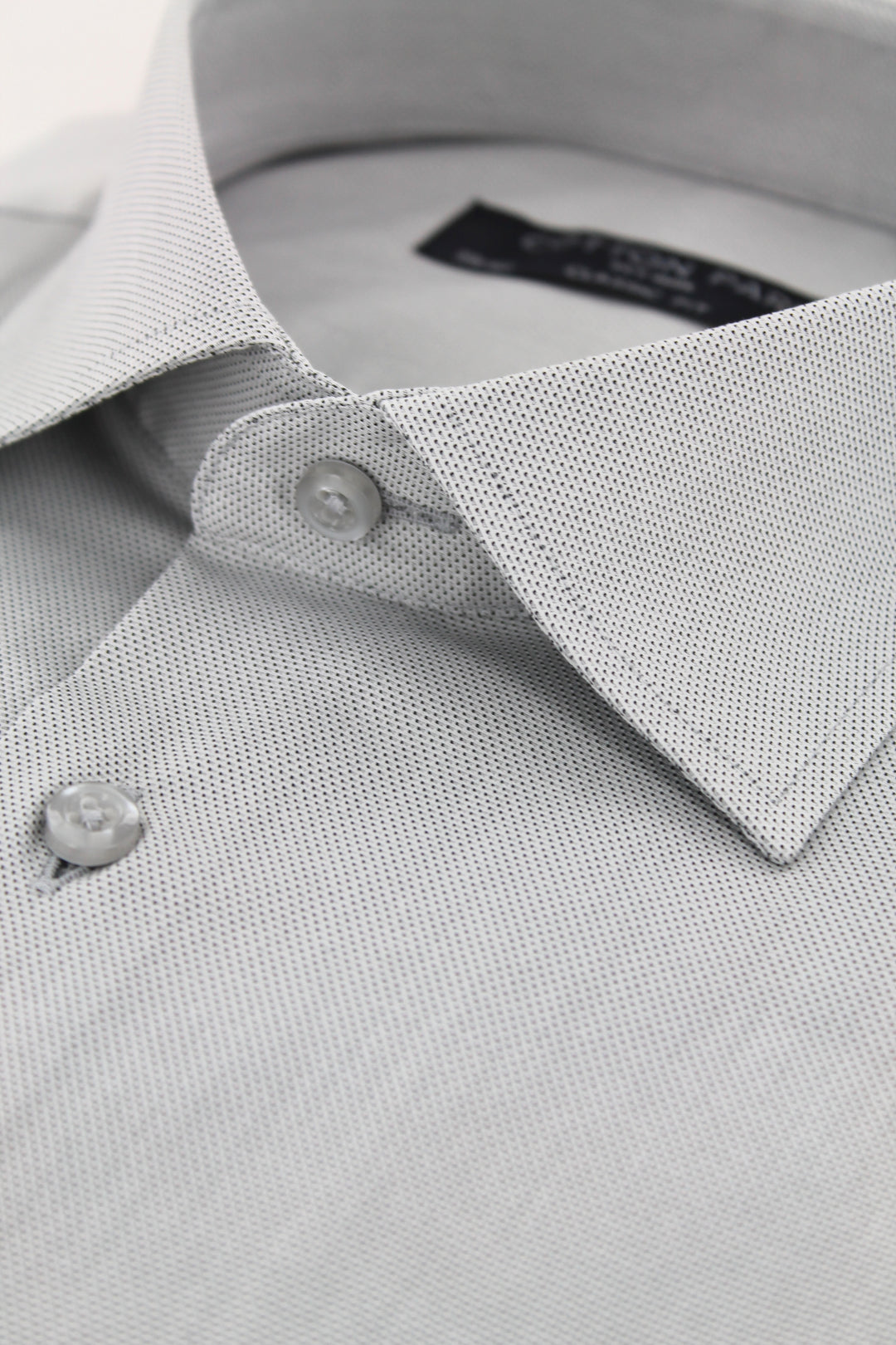 Gray cotton piqué shirt