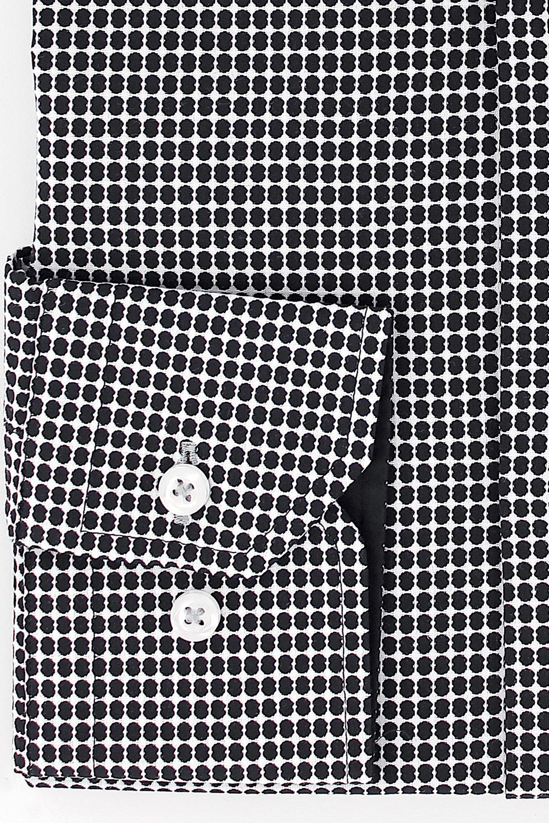 Poignets simples réglables blanc à motifs noirs | Cotton Park