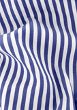 Tissu 100% coton haut de gamme à rayures bleues | Cotton Park
