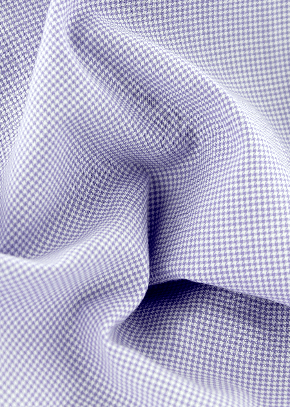Tissu 100% coton haut de gamme de couleur parme à motifs pied de poule | Cotton Park