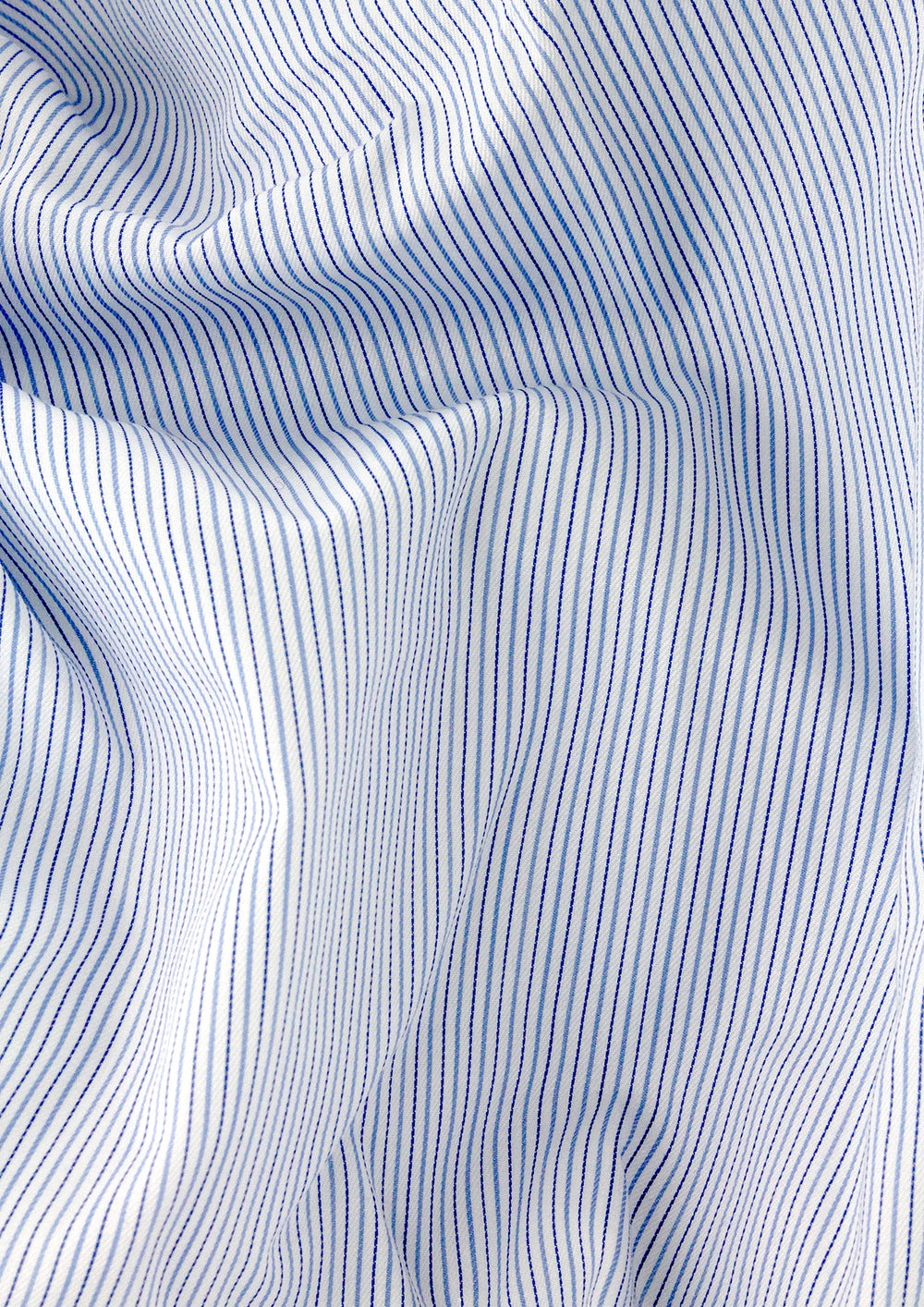 Tissu haut de gamme 100% coton à rayures fines bleu ciel | Cotton Park