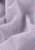 Tissu 100% coton à rayures rouges et bleues | Cotton Park
