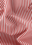 Tissu 100% coton haut de gamme rouge à rayures bâtons | Cotton Park